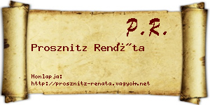 Prosznitz Renáta névjegykártya