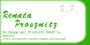 renata prosznitz business card